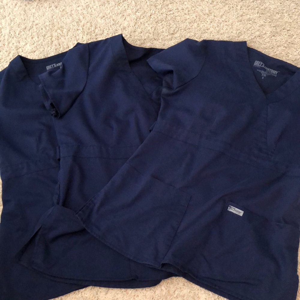 Set of 3- Greys anatomy scrub tops